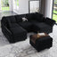 Modular Velvet Sectional Sofa With Chaise For Living Room