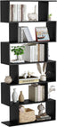 6 Tier S Shaped Bookshelf Freestanding Modern Display