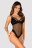 Crotchless Mesh Black Teddy: Obsessive Lingerie Ultimate Allure
