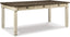 Bolanburg Farmhouse Dining Table Drawers Whitewash Seats 6
