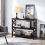 Espresso 3-Tier Console Table With Storage Shelves