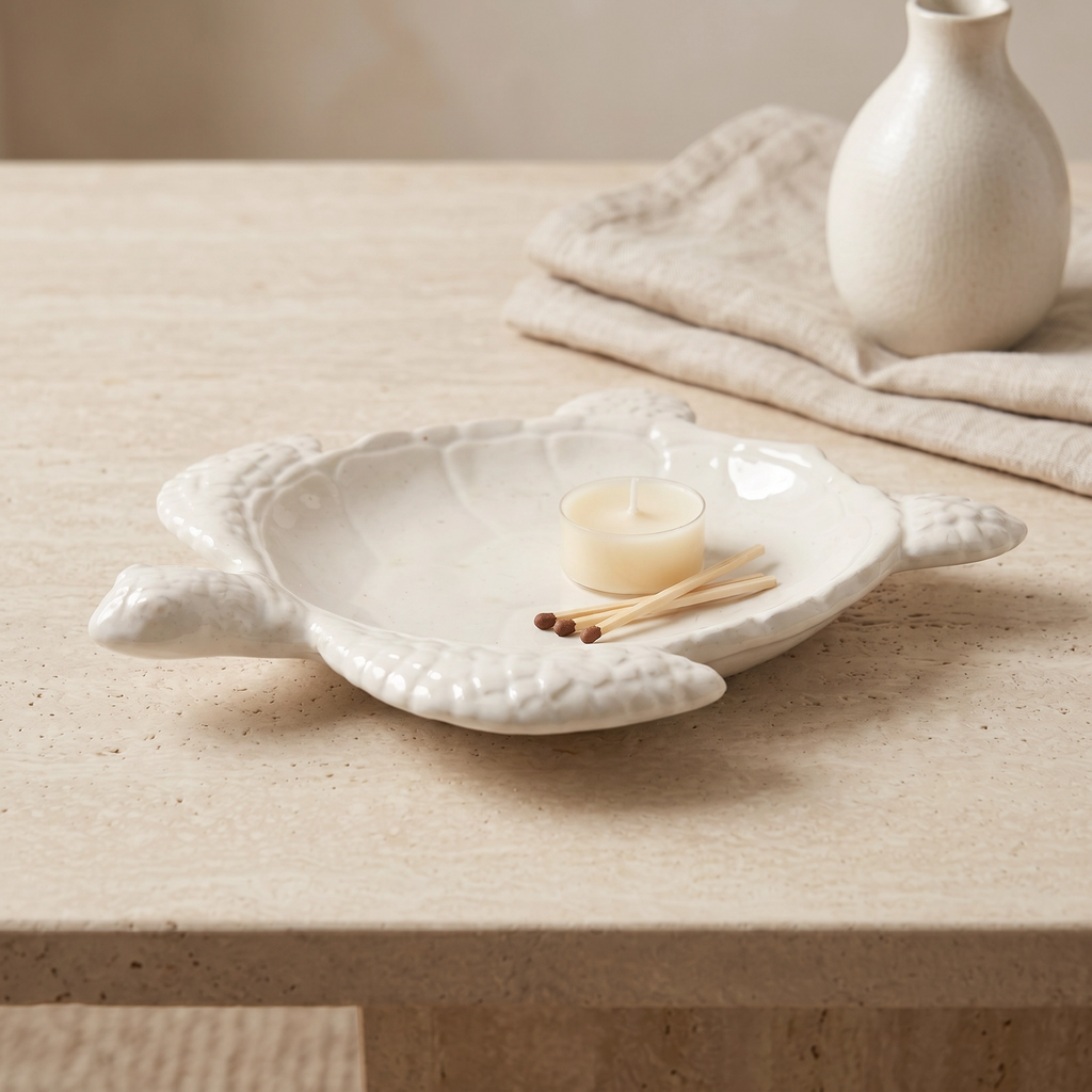 Conch Shell Bowl, Gypsum White 6"