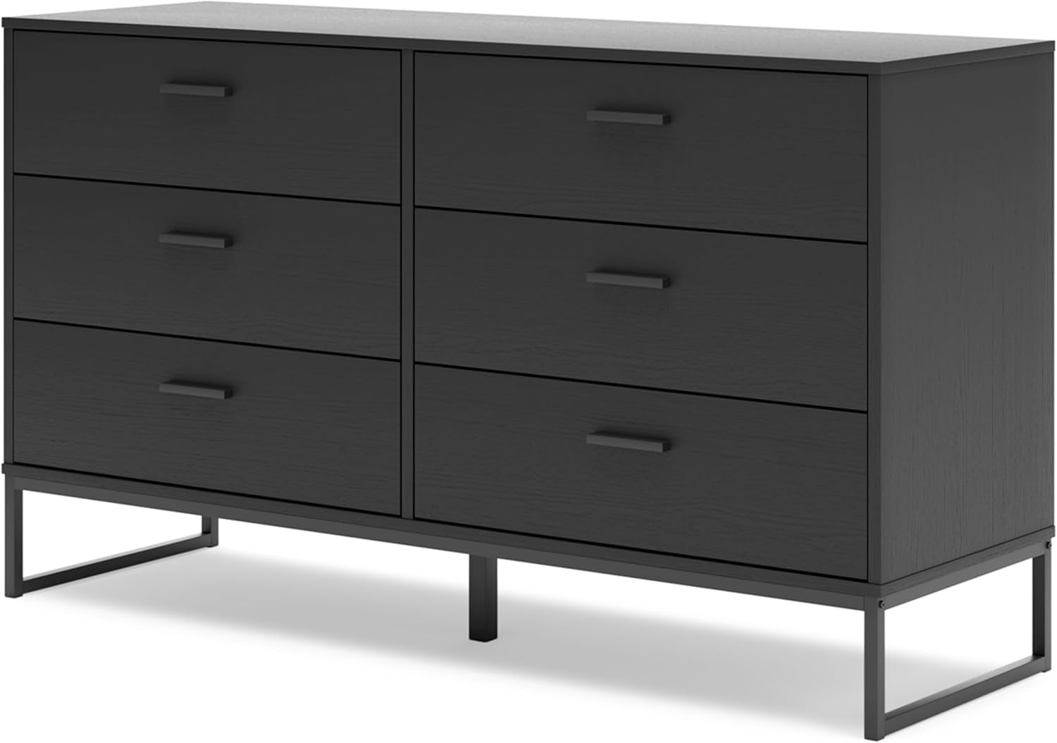 Socalle Modern 6-Drawer Dresser Black With Safety Stop Secondary image