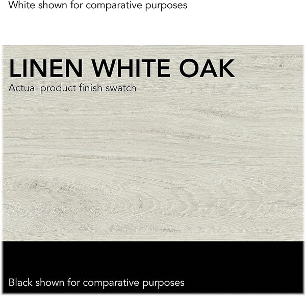 Linen White Oak 5 Shelf Bookcase Set 2 Tall 66H 32W 13D