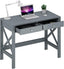Home Office Desk Grey With Two Drawers Computer Table