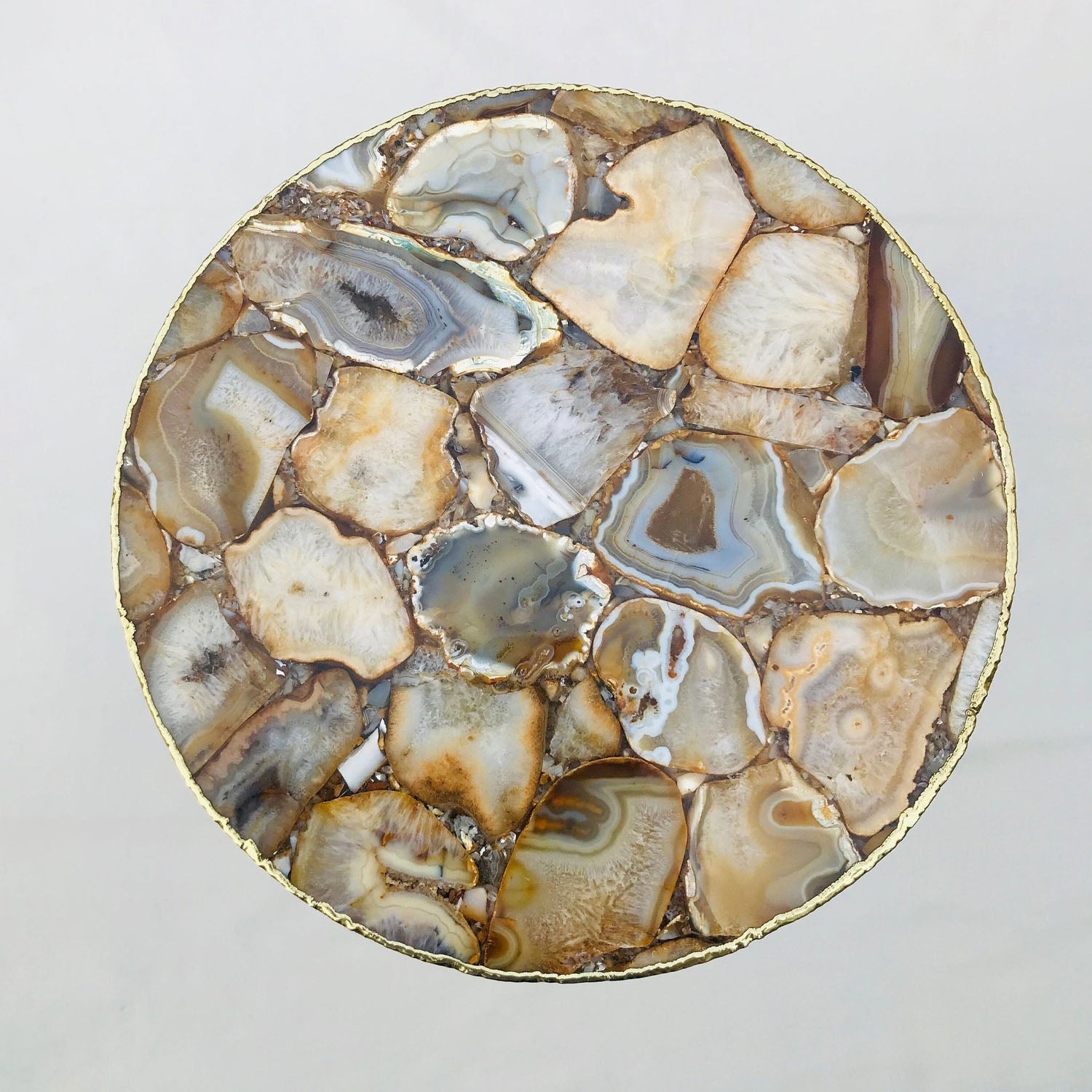 Golden Agate Round Edge Side/Coffee Table Secondary image