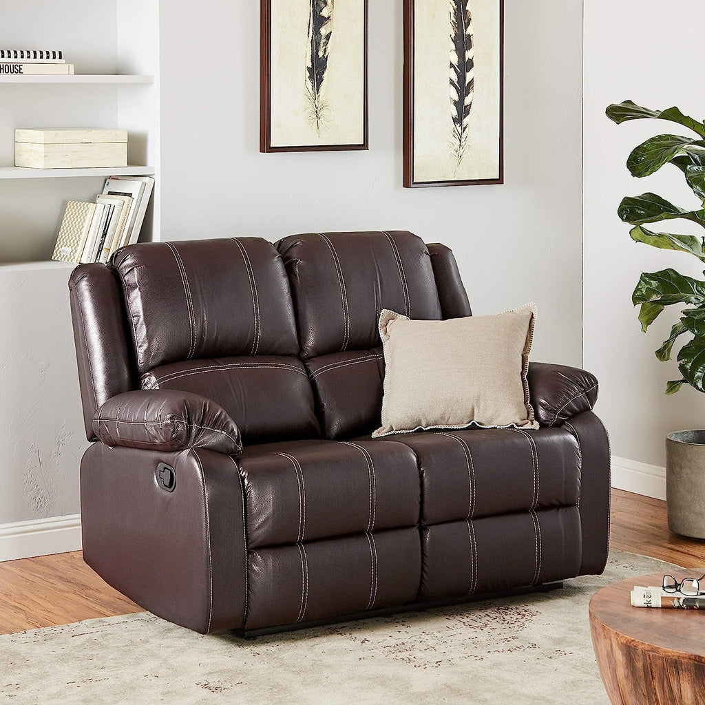 Brown Recliner Loveseat Modern Living Room Furniture
