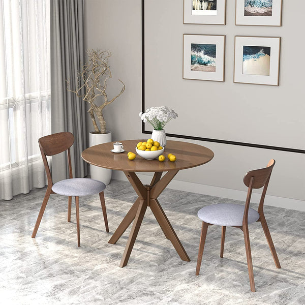 Round Dining Table Set 36 Inch With Cushioned Chairs