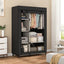 Portable Closet Organizer Black With 6 Shelves And Rod
