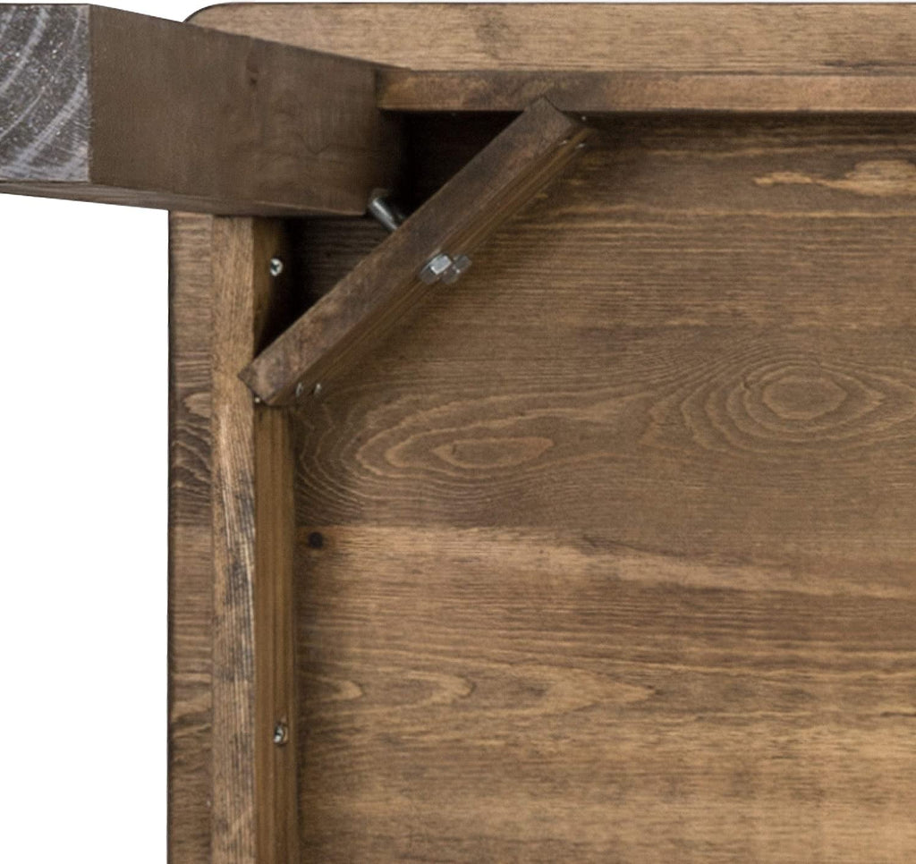 Solid Pine Farmhouse Dining Table In Antique Finish
