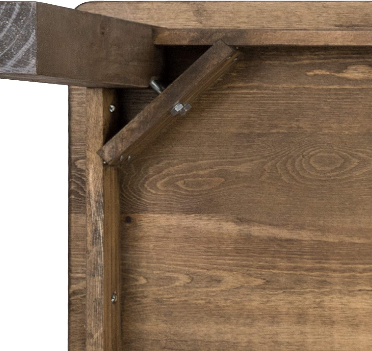 Solid Pine Farmhouse Dining Table In Antique Finish