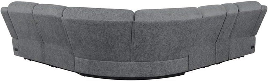 Bahrain 6 Piece Charcoal Motion Sectional Sofa Living Room