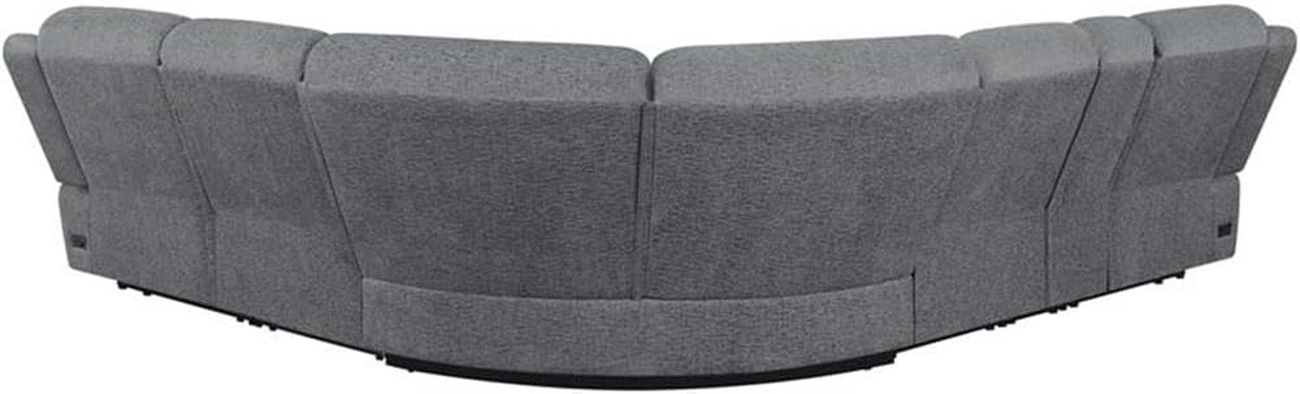 Bahrain 6 Piece Charcoal Motion Sectional Sofa Living Room
