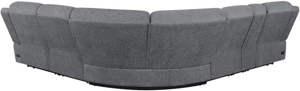 Bahrain 6 Piece Charcoal Motion Sectional Sofa Living Room