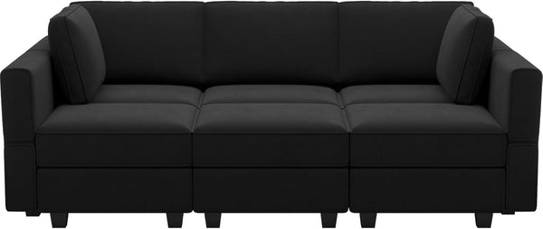 Modular Velvet Sectional Sofa With Chaise For Living Room