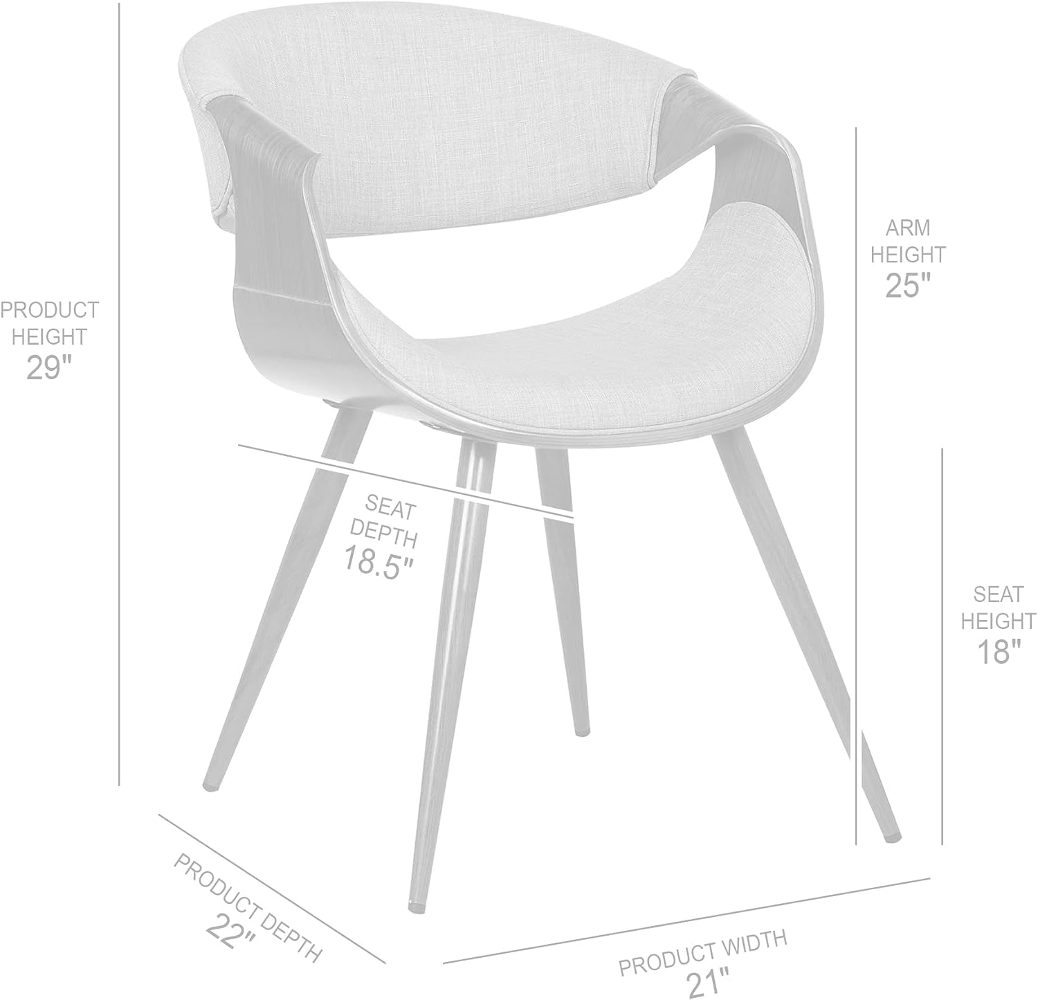 Butterfly Mid Century Modern Dining Chair Blue Upholstery Walnut