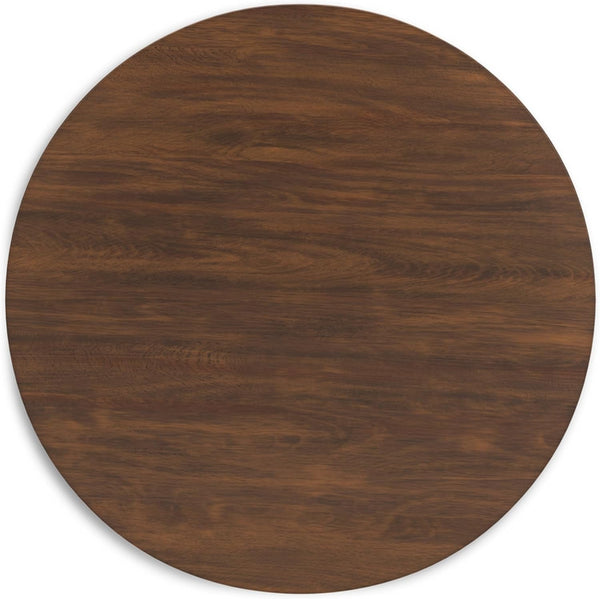 Traditional Round Dining Table Seats 4 Brown Finish