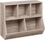 Kids Bookshelf Toy Storage Cabinet 35 Inch Long Greige