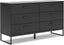 Socalle Modern 6-Drawer Dresser Black With Safety Stop