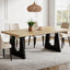 Oak And Black Rustic Dining Table 70.9 Inch For 6 To 8 People