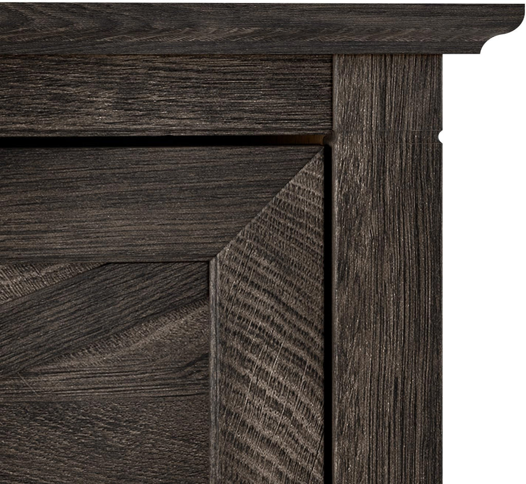 Key West 2 Drawer Lateral File Cabinet Dark Gray Hickory