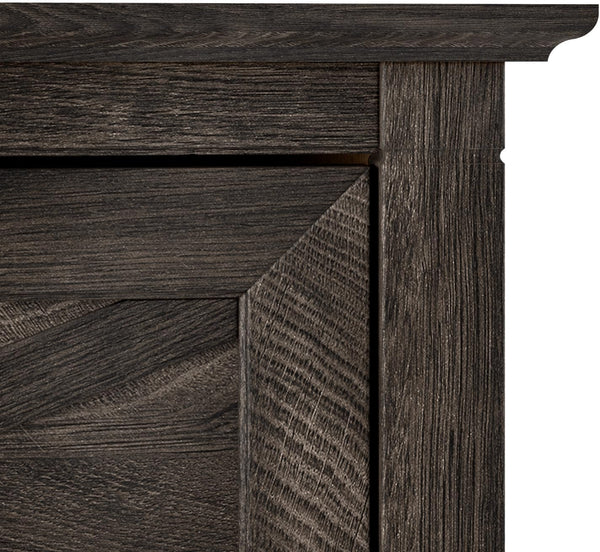 Key West 2 Drawer Lateral File Cabinet Dark Gray Hickory