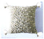 Throw Pillow Cover Beige Woven 20" X 20" with Insert