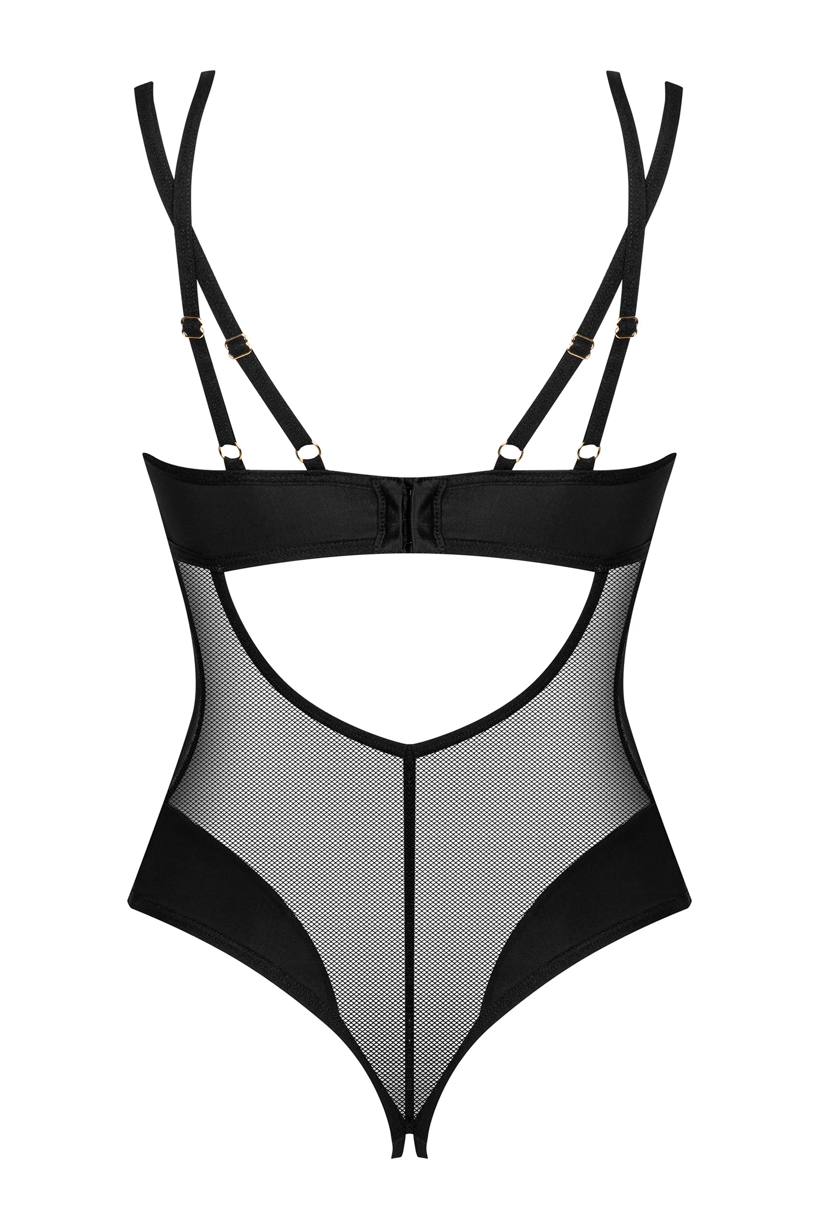 Crotchless Mesh Black Teddy: Obsessive Lingerie Ultimate Allure Secondary image