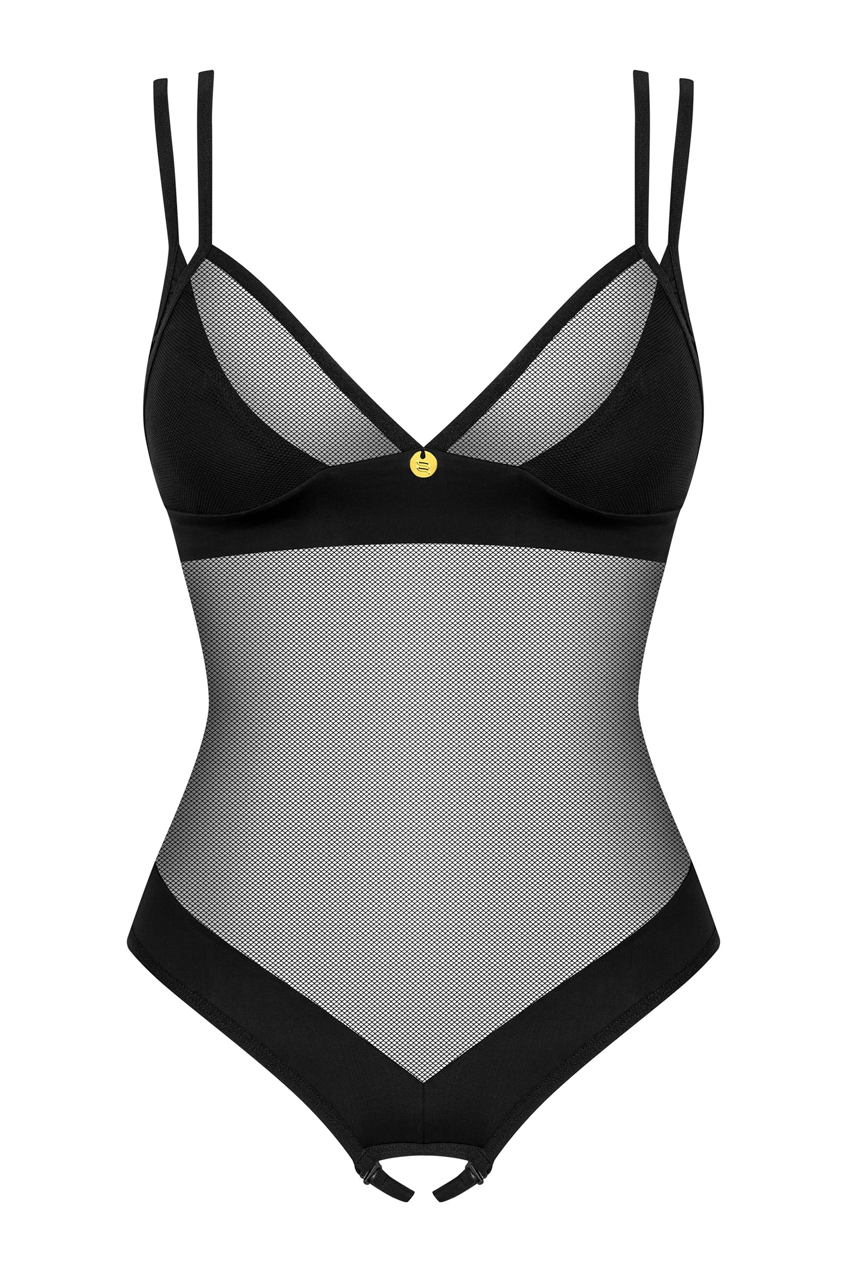 Crotchless Mesh Black Teddy: Obsessive Lingerie Ultimate Allure Main image