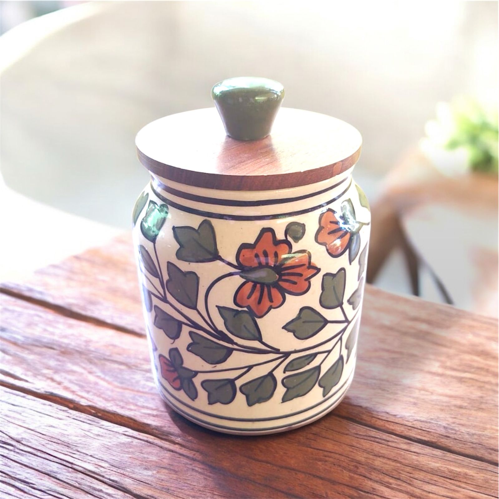 Ceramic Jars with Wooden Lids Secondary image