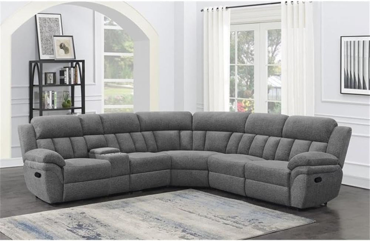 Bahrain 6 Piece Charcoal Motion Sectional Sofa Living Room Secondary image
