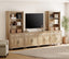 Oak Farmhouse Entertainment Center For TVs Up To 75 Inches