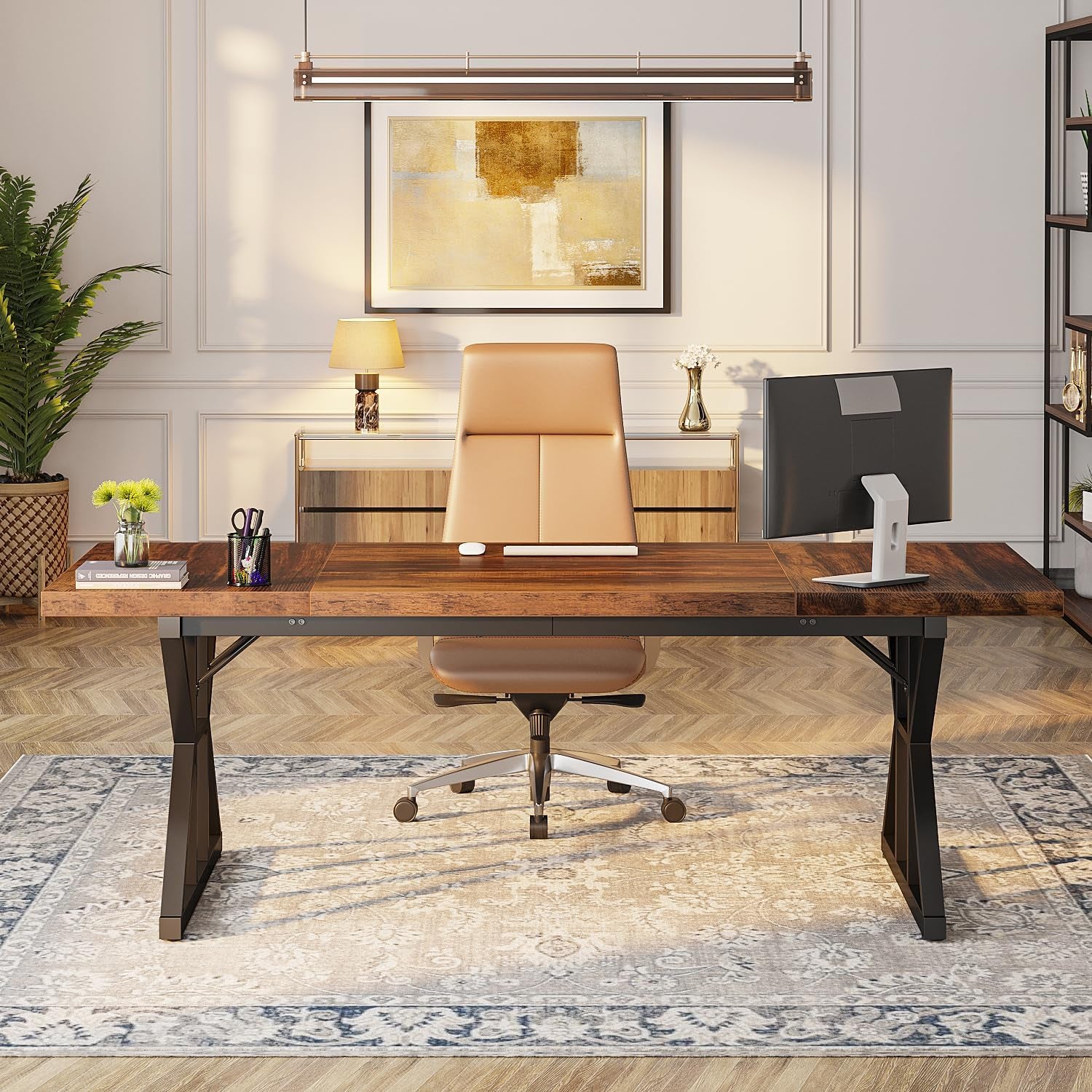 Seventy Inch Executive Desk For Office Workstation Secondary image