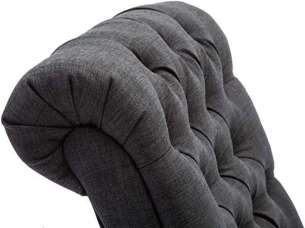 Gray Accent Chair With Wood Legs For Living Room Decor