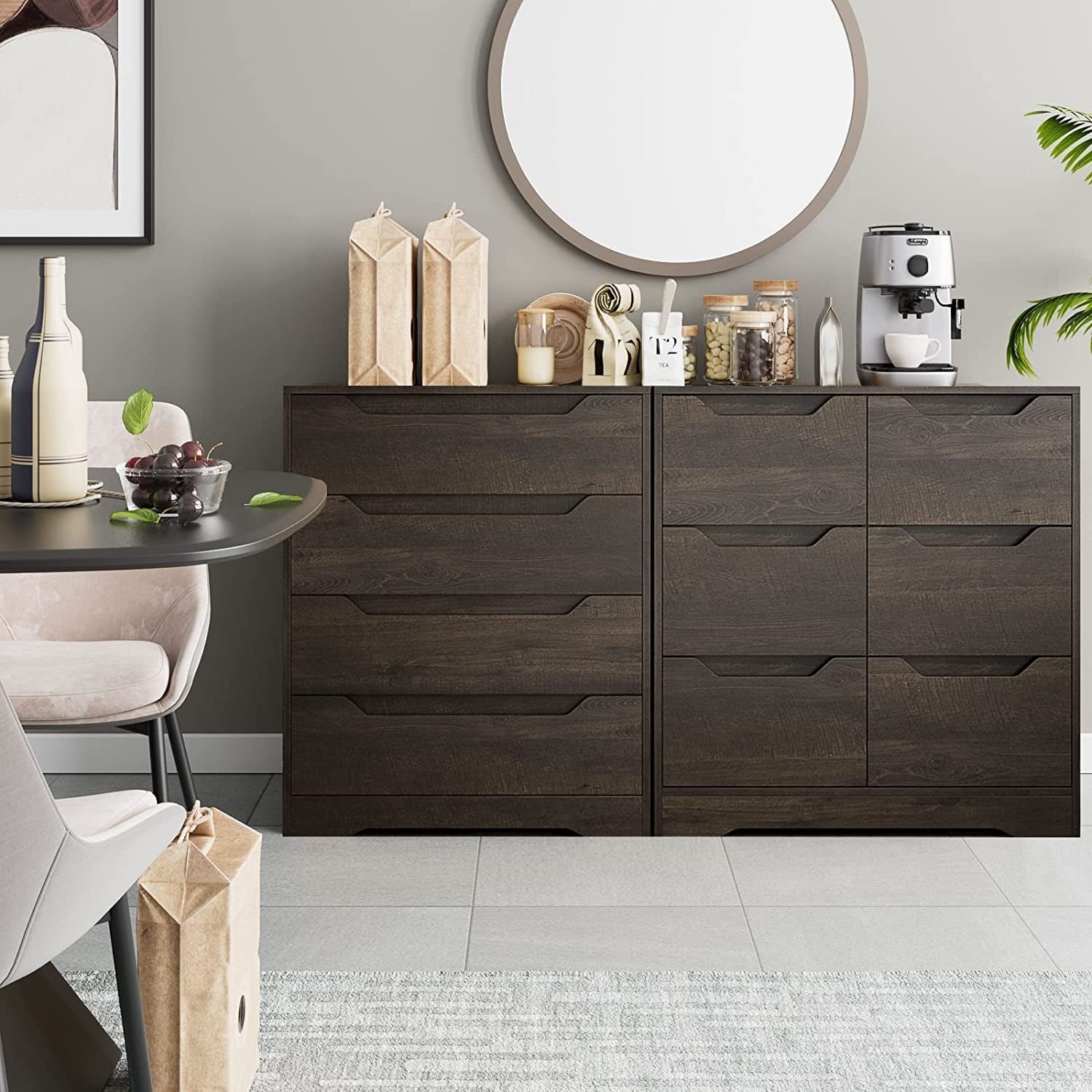 Dark Brown 4 Drawer Dresser For Bedroom Storage And Organization Secondary image