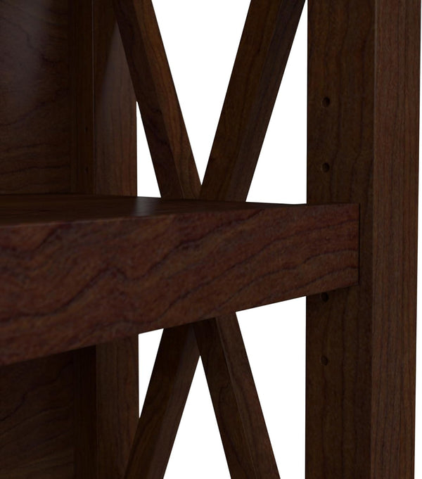 Bush Furniture Tall 5 Shelf Bookcase Bing Cherry Finish