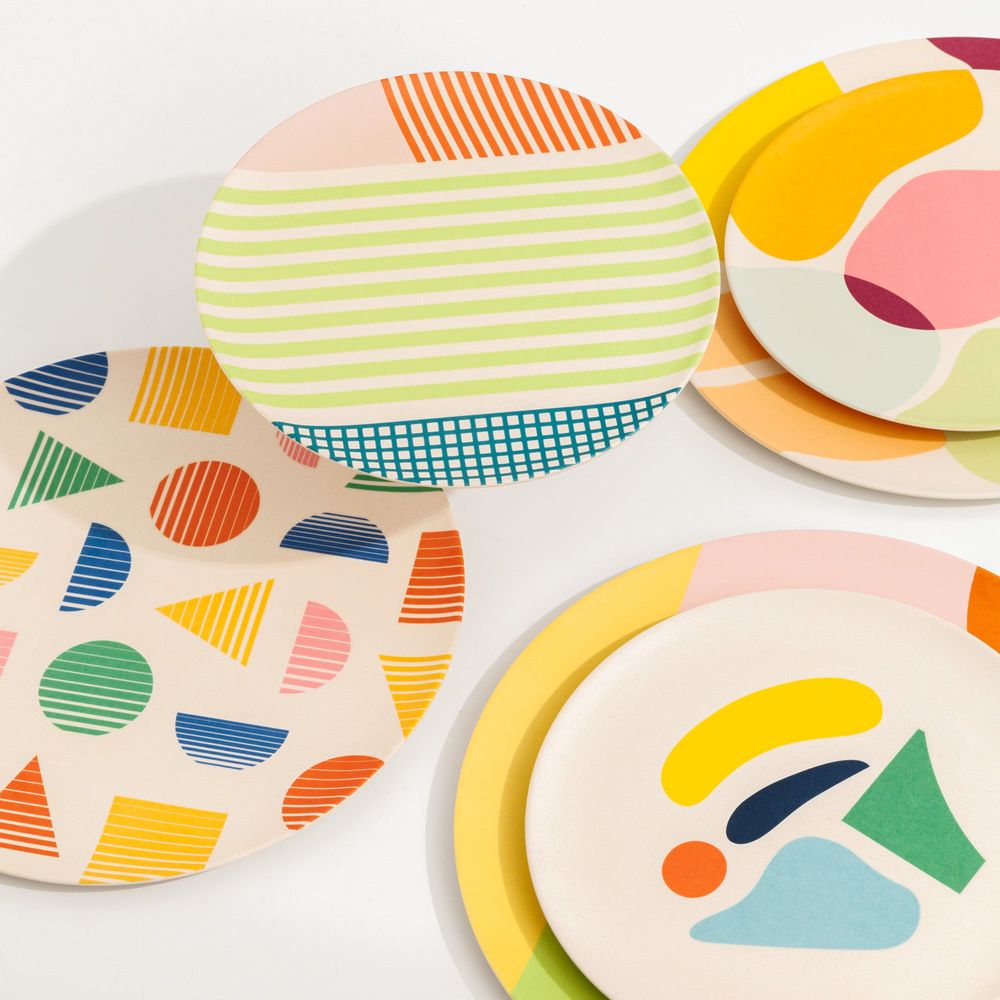 4pc Bamboo Plate Set - Dinner Secondary image