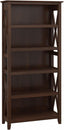 Bush Furniture Tall 5 Shelf Bookcase Bing Cherry Finish