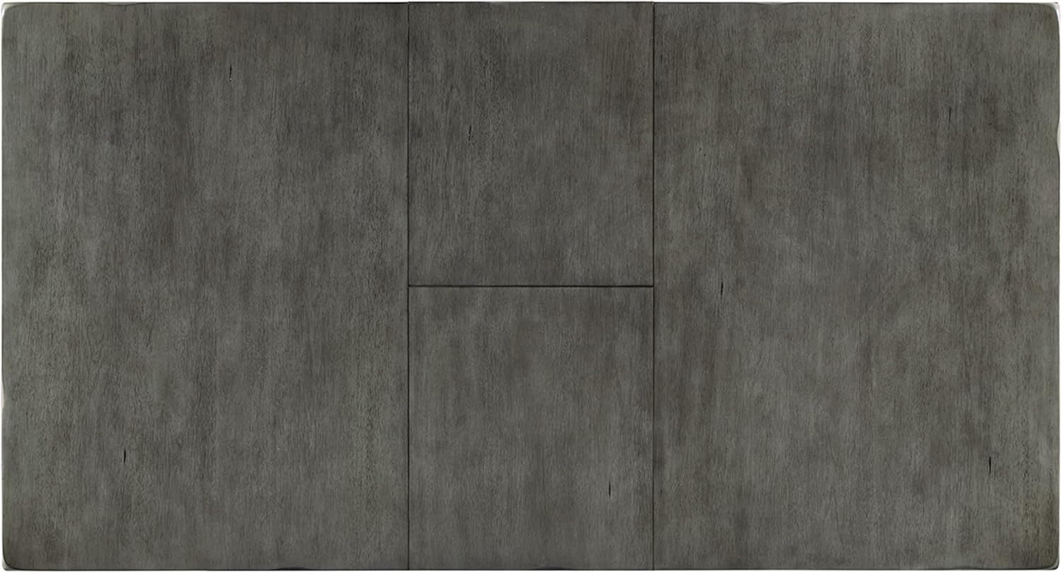 Hallanden Modern Farmhouse Butterfly Extension Dining Table Dark Gray
