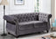Gray Velvet Loveseat Modern Living Room Furniture Sofa