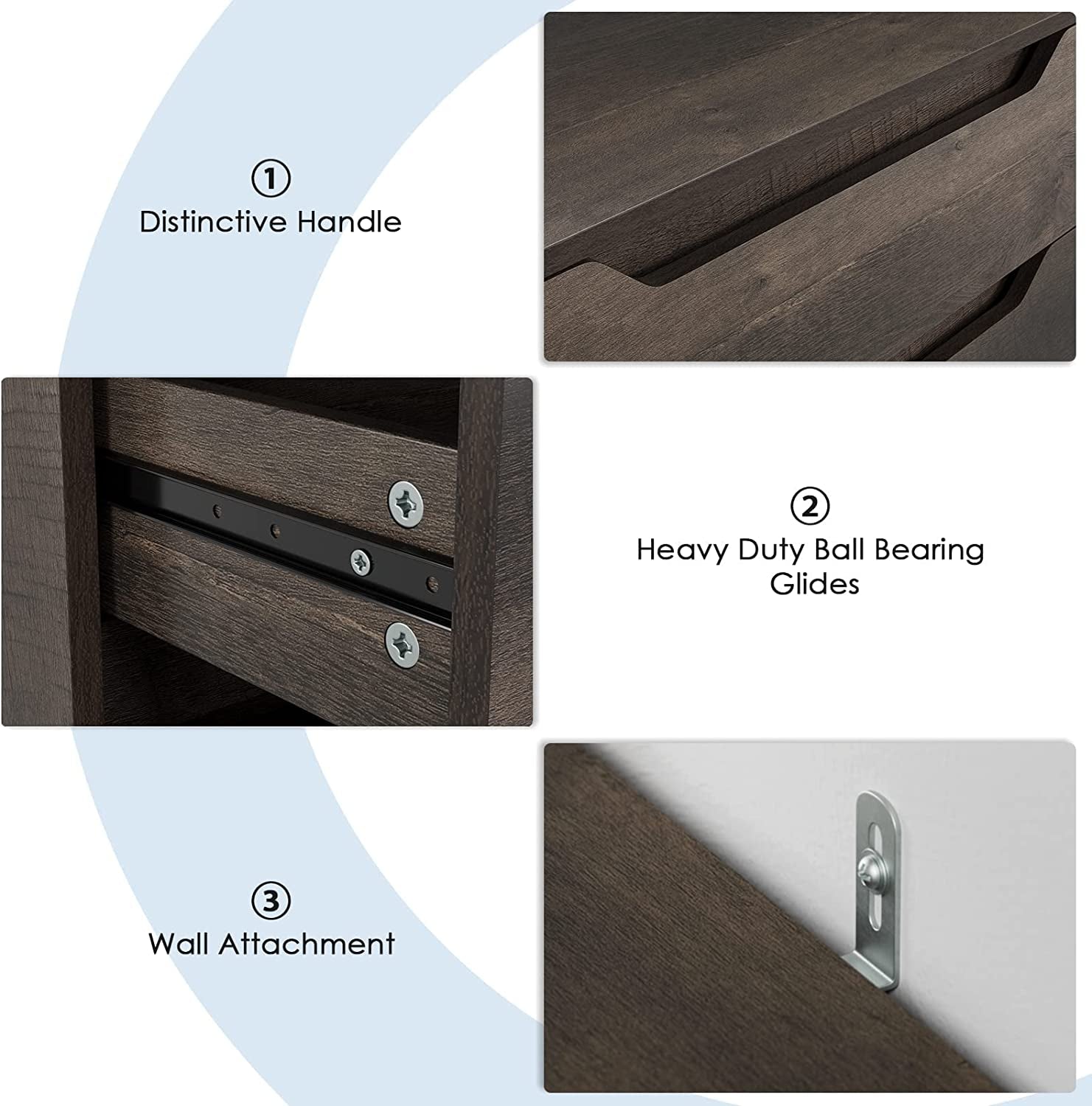 Dark Brown 4 Drawer Dresser For Bedroom Storage And Organization