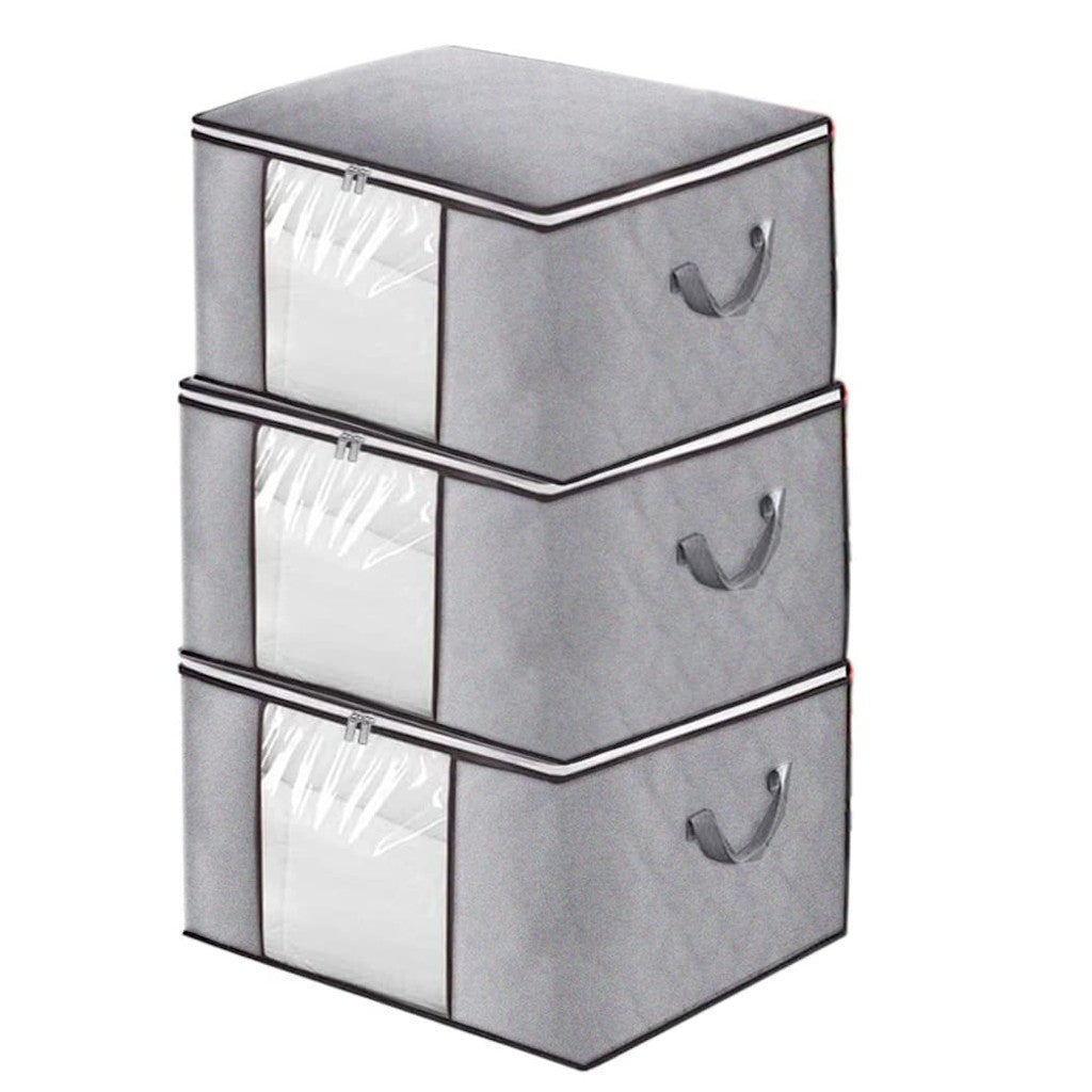 Underbed Blanket Organizers Bags to keep Clothes & Comforters Boxs |