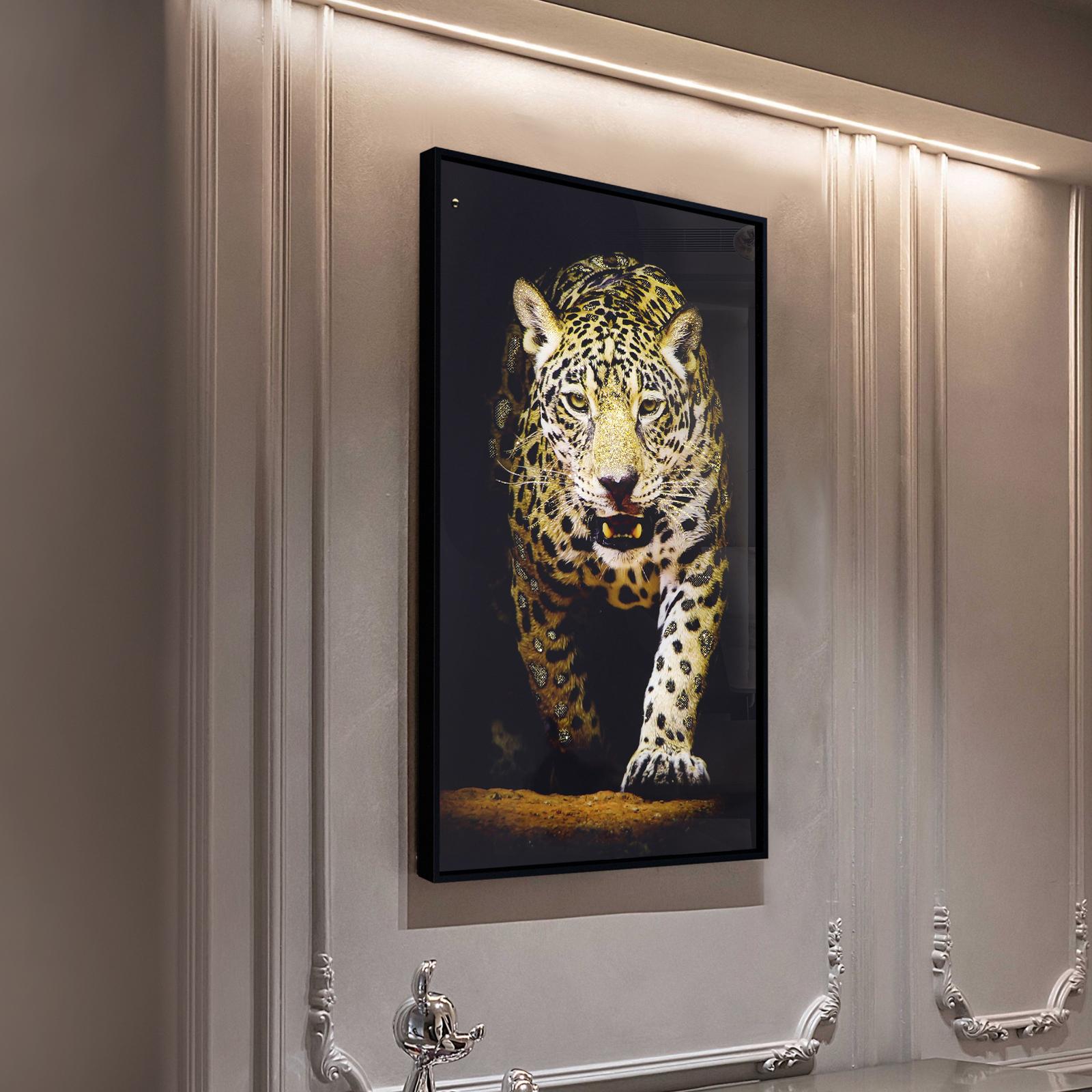 Tiger Glass Wall Art – UV-Printed Tempered Glass Panel 16" x 24"