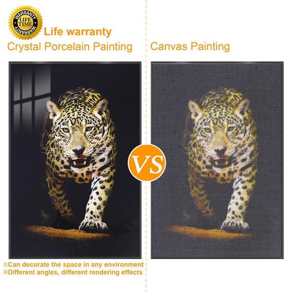 Tiger Glass Wall Art – UV-Printed Tempered Glass Panel 16" x 24"