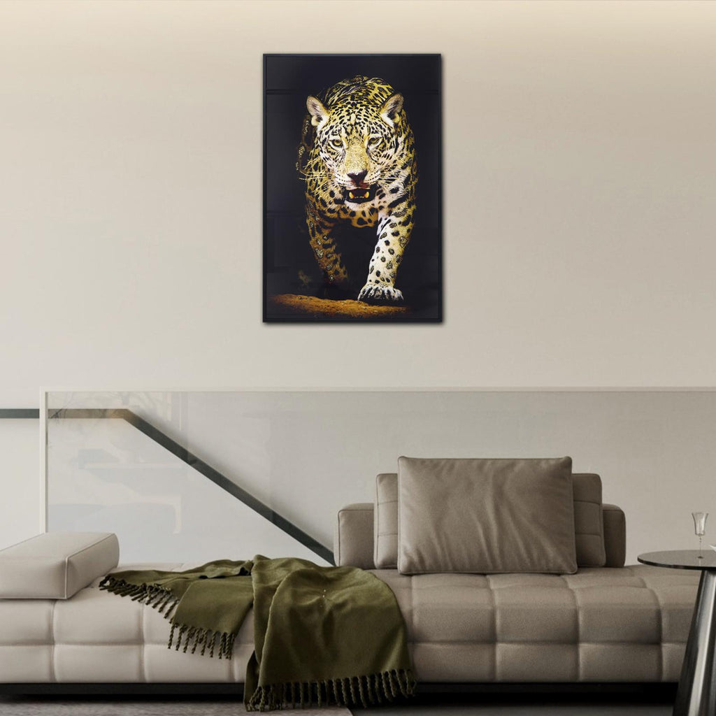 Tiger Glass Wall Art – UV-Printed Tempered Glass Panel 16" x 24"