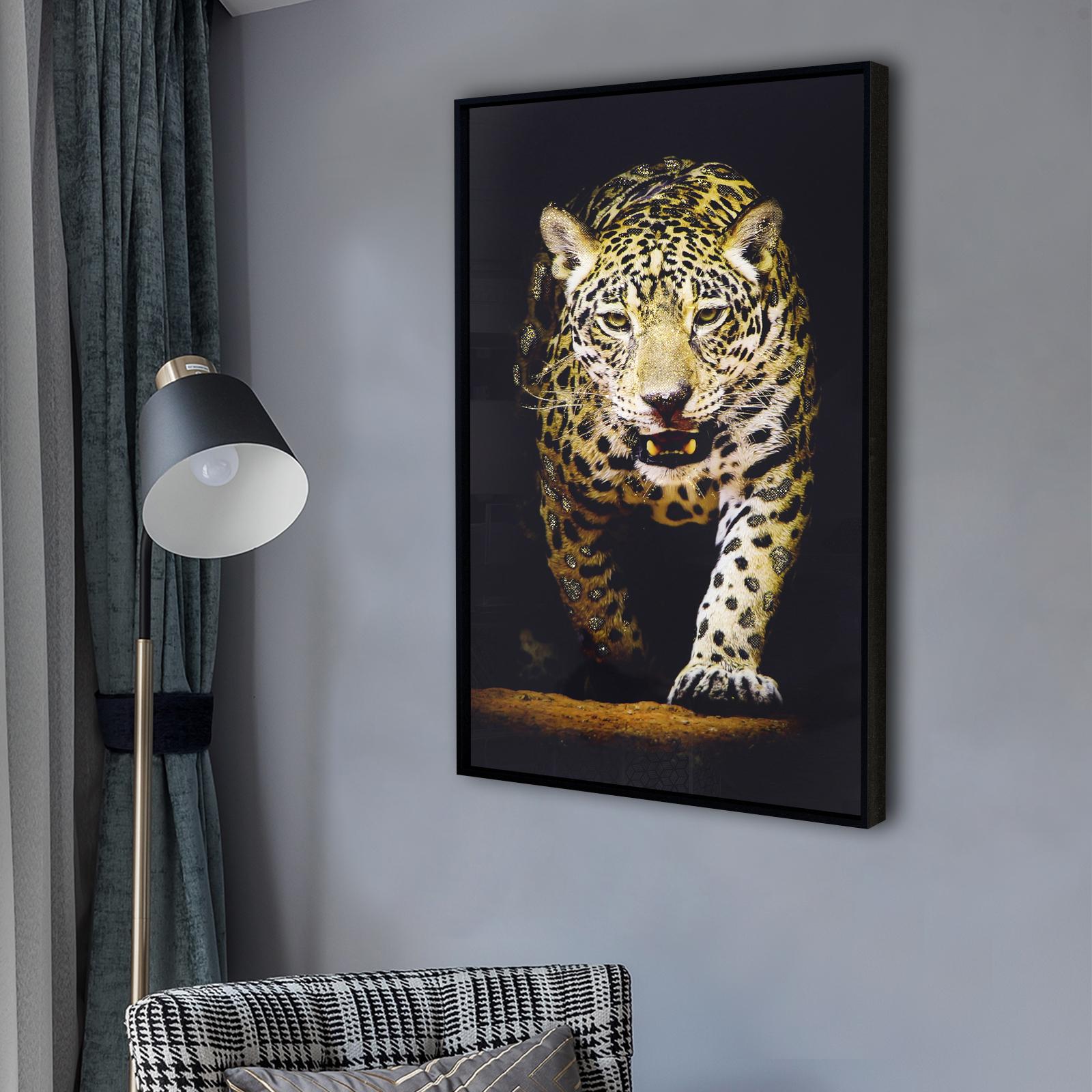 Tiger Glass Wall Art – UV-Printed Tempered Glass Panel 16" x 24"