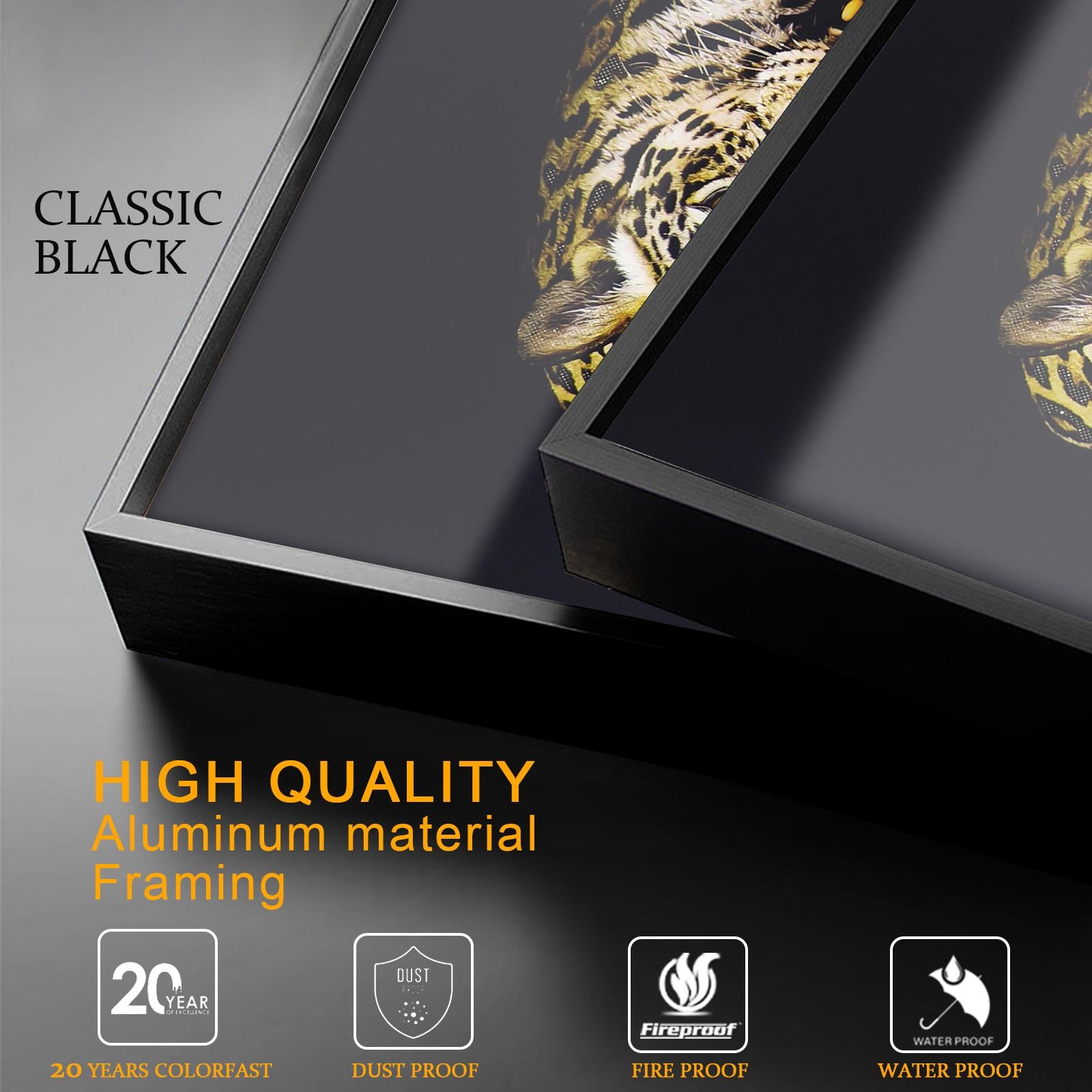 Tiger Glass Wall Art – UV-Printed Tempered Glass Panel 16" x 24"