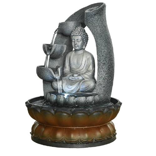 Tabletop Buddha Water Fountain with Pump – Indoor Zen Waterfall Décor for Home or Office